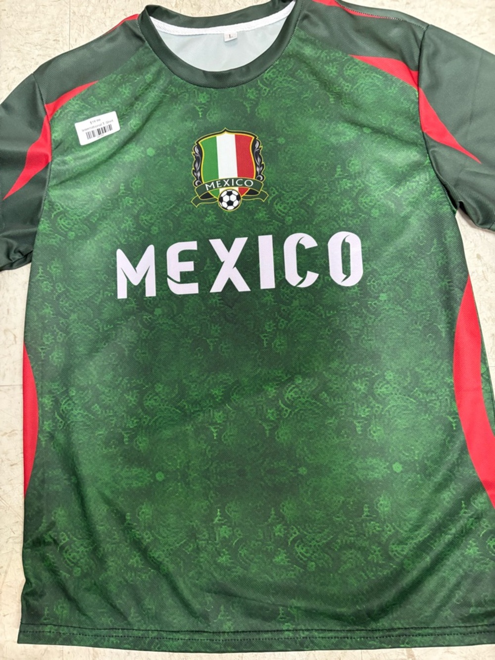 Team Apparel Green and Red Mexico Soccer Jersey